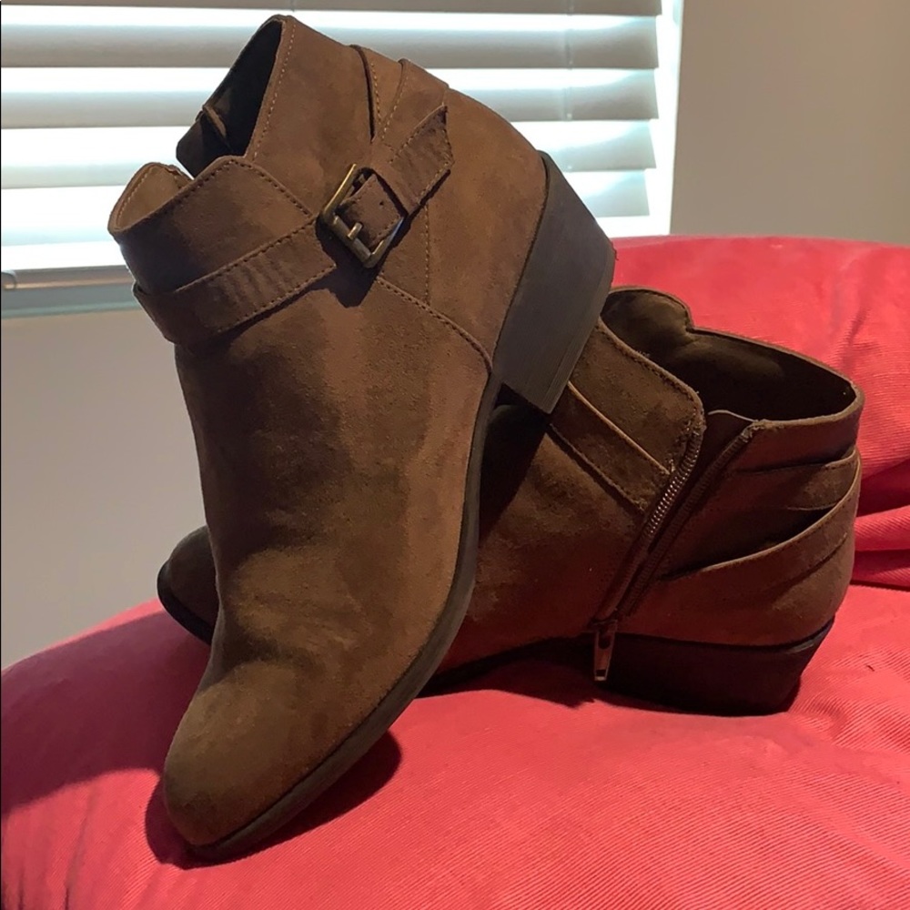 Justfab voss strap ankle bootie